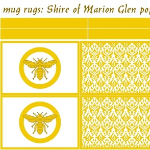 mug rugs: Shire of Marion Glen (SCA)