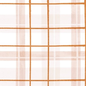 tartan -  blush and rust 24in 150