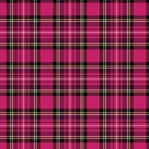★ HOT PINK TARTAN S ★ Royal Stewart inspired / Small Scale (2.5") / Collection : Plaid ’s not dead – Classic Punk Prints