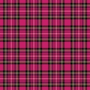 ★ HOT PINK TARTAN XS ★ Royal Stewart inspired / Extra Small Scale (2") / Collection : Plaid ’s not dead – Classic Punk Prints