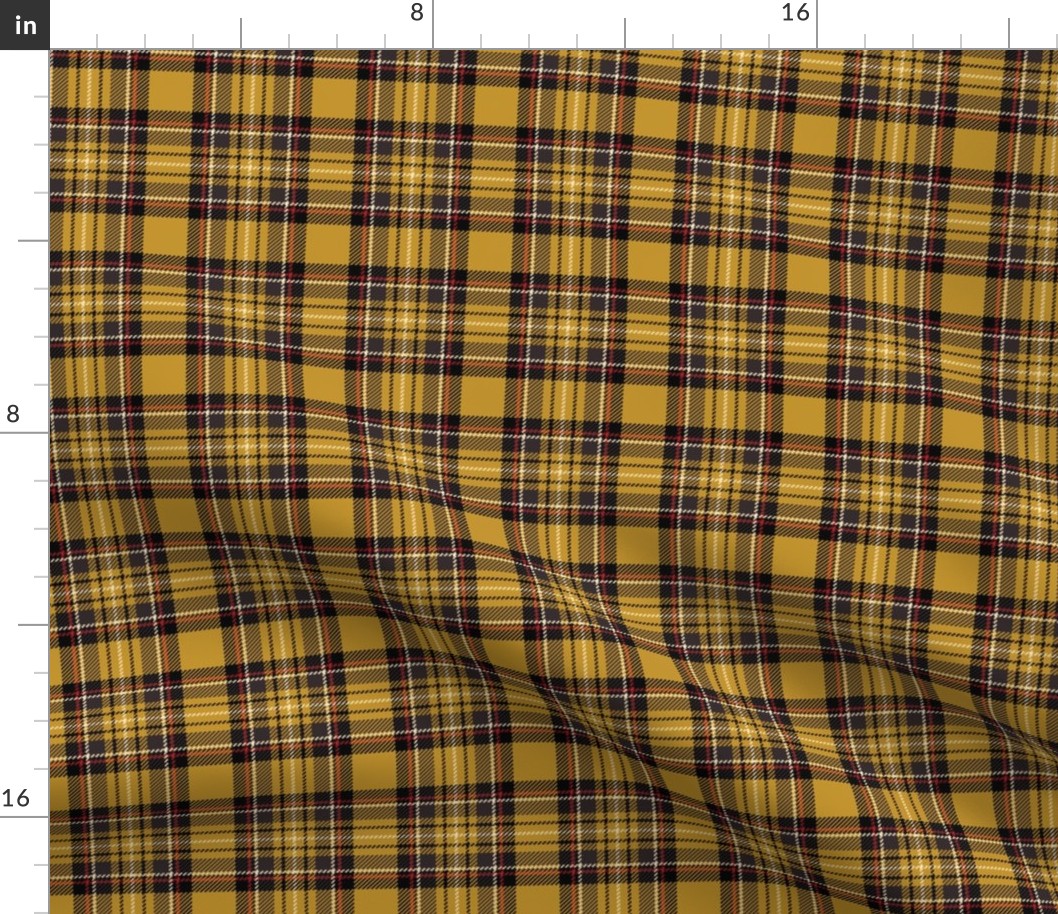 ★ MUSTARD YELLOW TARTAN M ★ Royal Stewart inspired / Medium Scale (3") / Collection : Plaid ’s not dead – Classic Punk Prints 