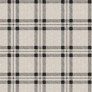 Simple Tartan Plaid - black/cream