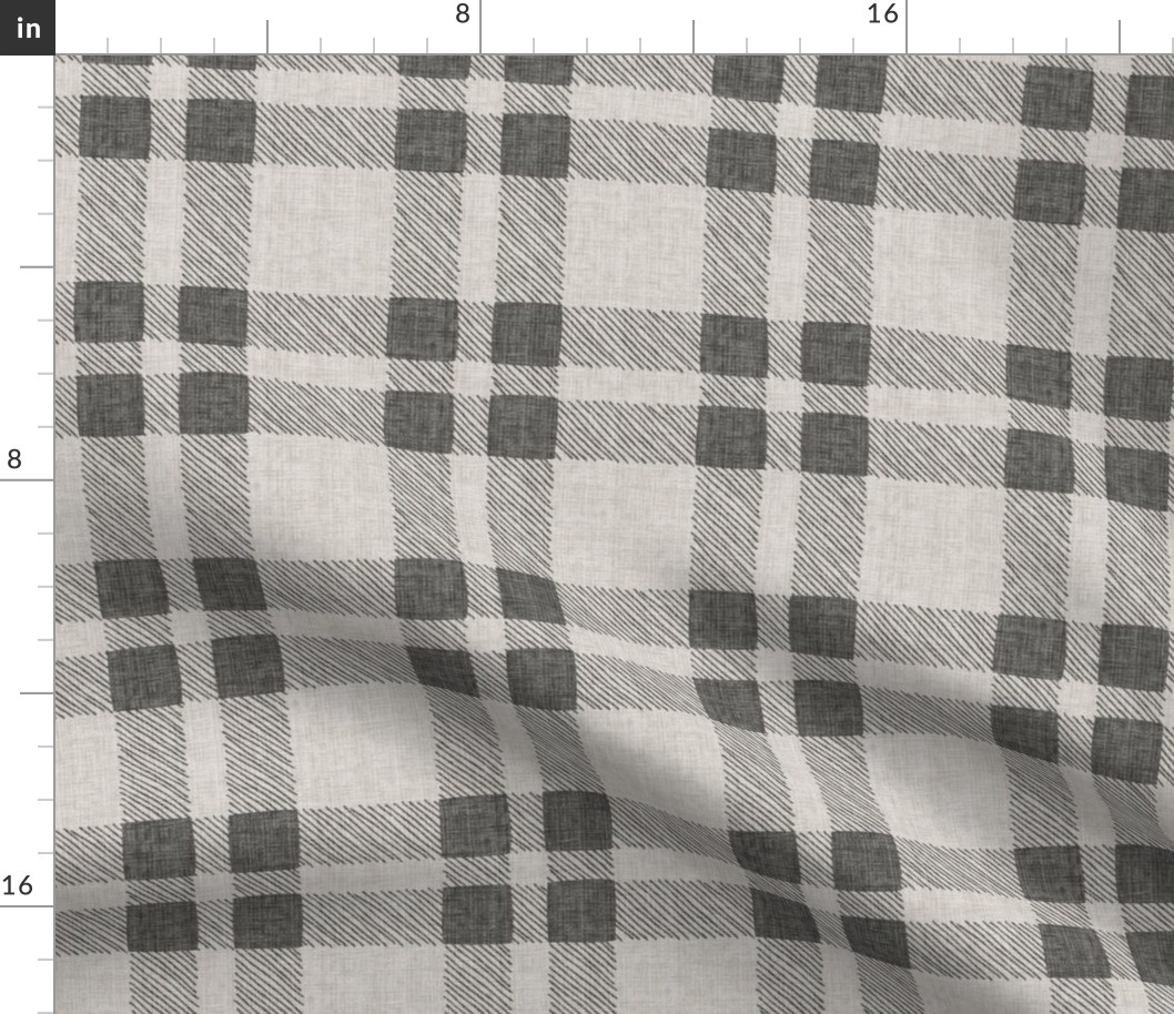 Double Bold Tartan - grey/ecru