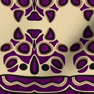 Picasso Bug Stripe in Purple and Beige