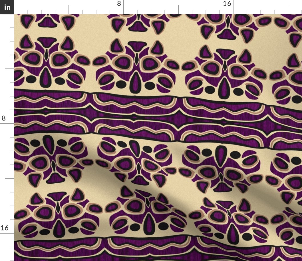 Picasso Bug Stripe in Purple and Beige