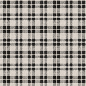 Medium Double Bold Tartan Plaid - black/ecru