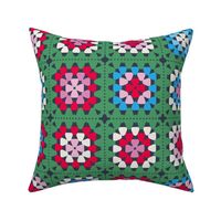 Granny Squares - Large - Christmas Edition Green