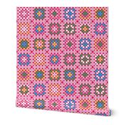 Granny Squares - Medium - Pink