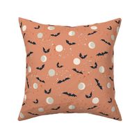 Halloween Bat Night Moon Phases - Pumpkin