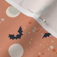 Halloween Bat Night Moon Phases - Pumpkin