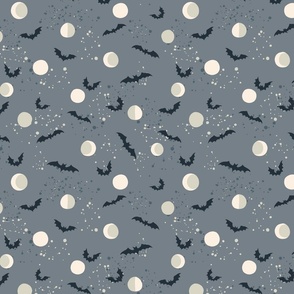 Halloween Bat Night Moon Phases - Anthracite