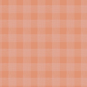 Halloween Spiderweb Gingham Check - Terracotta