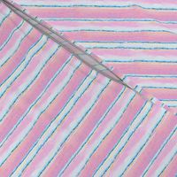 Watercolor Candy Stripes- Pink