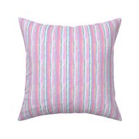 Watercolor Candy Stripes- Pink