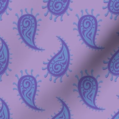 Periwinkle Paisley Swirled