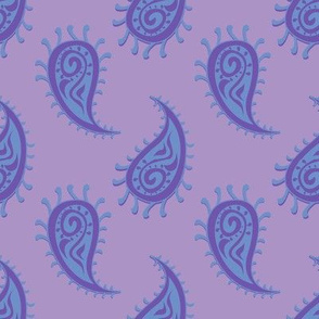 Periwinkle Paisley Swirled