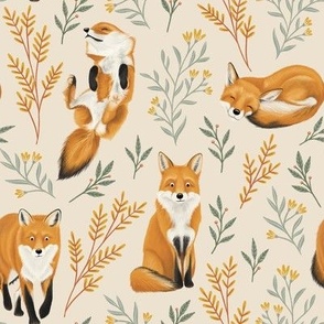 Autumn Foxes - Large