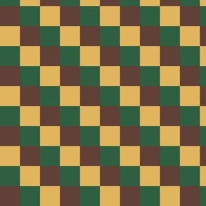 Checkered - yellow, brown, green