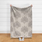 Line Flower Gray and Beige