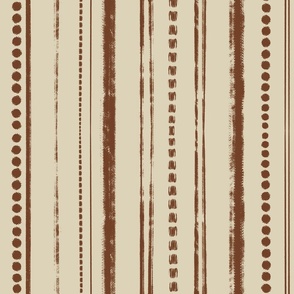 Rustic Stripes Russel Brown and Tan