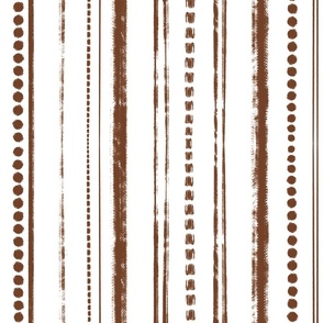 Rustic Stripes Russel Brown and White