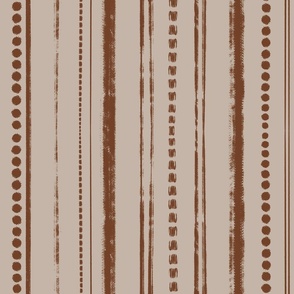 Rustic Stripes Russel Brown and Khaki