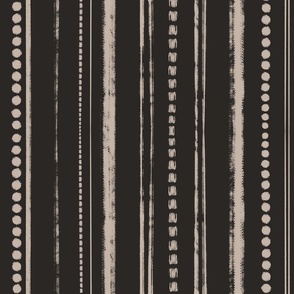 Rustic Stripes Tan and Onyx Black 