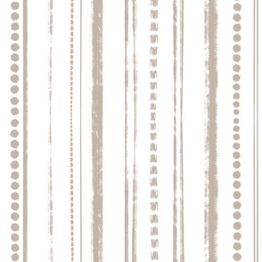 Rustic Stripes Tan and White