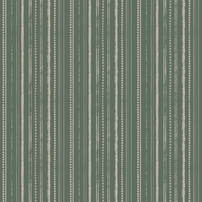 Small Scale Rustic Stripes Tan and Artichoke 