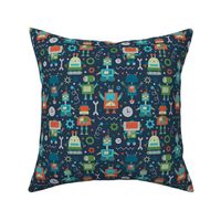 Medium Scale Little Boys Robot Room on Navy