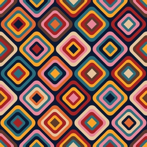 Retro 70s geometric pattern