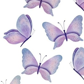 Colorful Butterfly  pattern with white background 