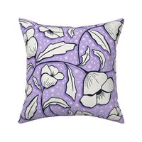 Floral Breeze - Purple Ivory Large Scale