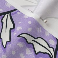 Floral Breeze - Purple Ivory Large Scale