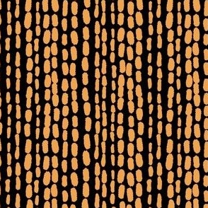 Vertical Stripes made with Dashes -Orange and Black small scale