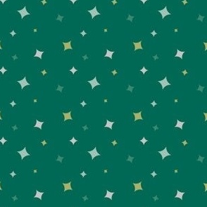 Ditsy Green Stars