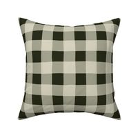 Wobbly Checks - Large - Dark Green - (Blackberries, Green)