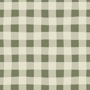 Wobbly Checks - Large - Sage - (Blackberries, Green)