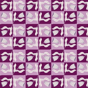 Cheerful checks in purples (small)