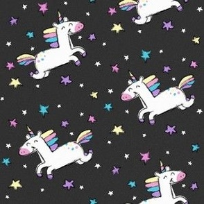 Bright Crayon Unicorns Black