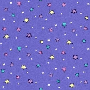 Bright Crayon Big Stars Purple