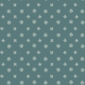 Daisies on Teal repeat 3.5inch