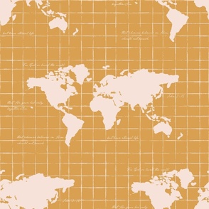 So Loved the World_map on yellow LARGE repeat 18inch