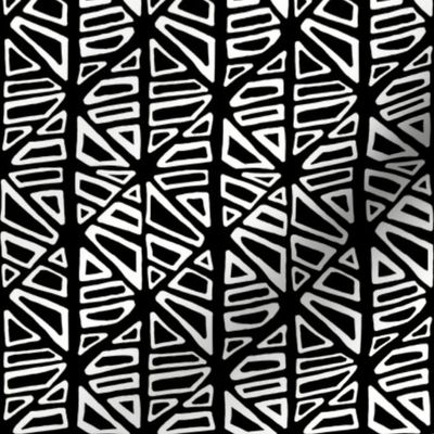 Black and white geo by hand pattern