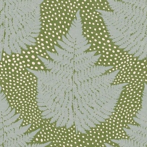Woodland fern - bright green/French 