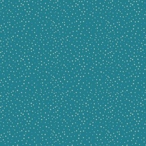 Wineflower - Honey Chablis Small Speckles Dots Texture on Lagoon Blue