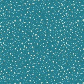 Honey Chablis Speckle Dots Texture on Lagoon Blue