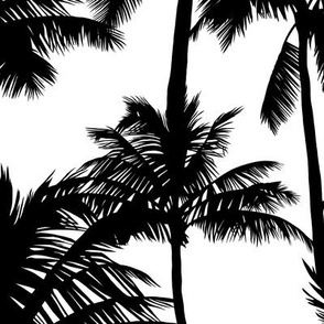 Palm Trees / Black And White / Extra Large Scale 