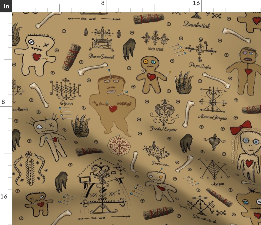 Voodoo Doll Witchcraft Supplies Fabric Spoonflower