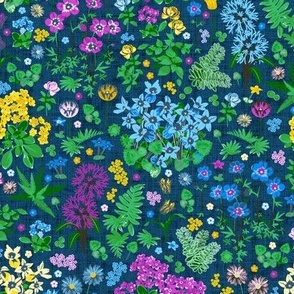 Summer Garden (Dark Blue)